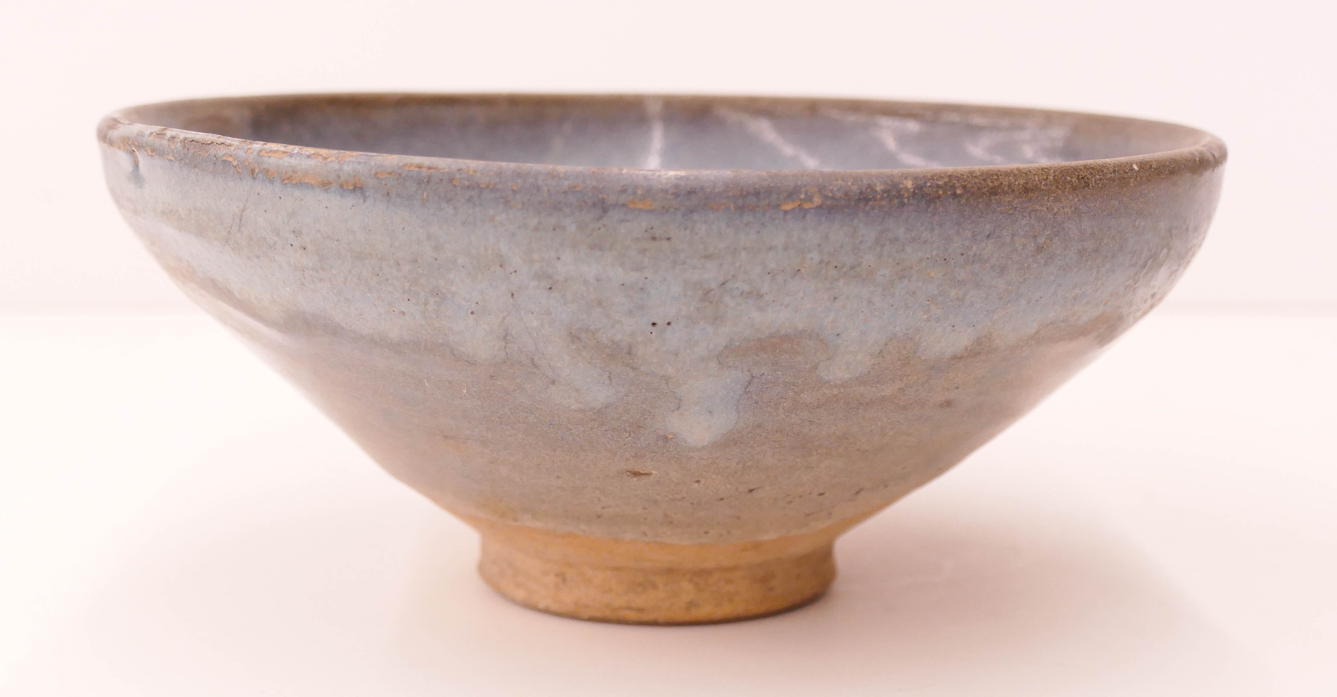 Appraisal: Chinese Yuan Jun Ware Bowl ''x '' Thick whitish blue