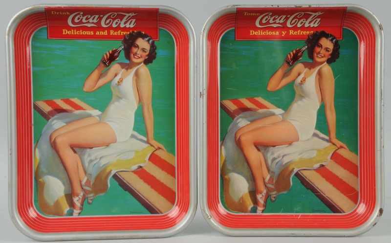 Appraisal: Lot of Tin Coca-Cola Serving Trays Description Includes two trays