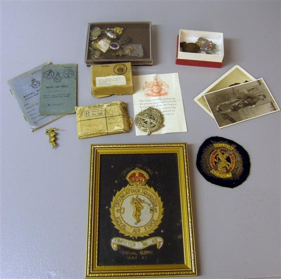 Appraisal: Father and son medal groups and ephemera from the First