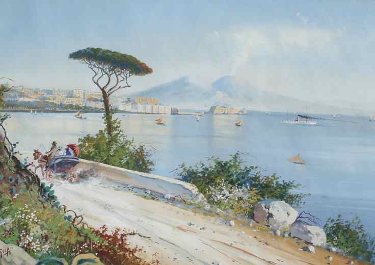 Appraisal: GREPPI Antonio Italian th Century Vesuvius and the Bay of