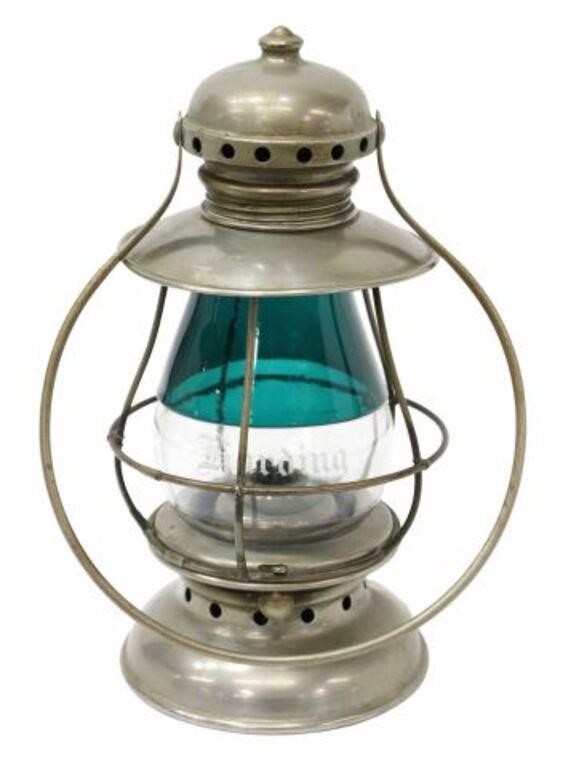 Appraisal: Railway conductor's presentation lantern William Westlake last patent date nickel-plated