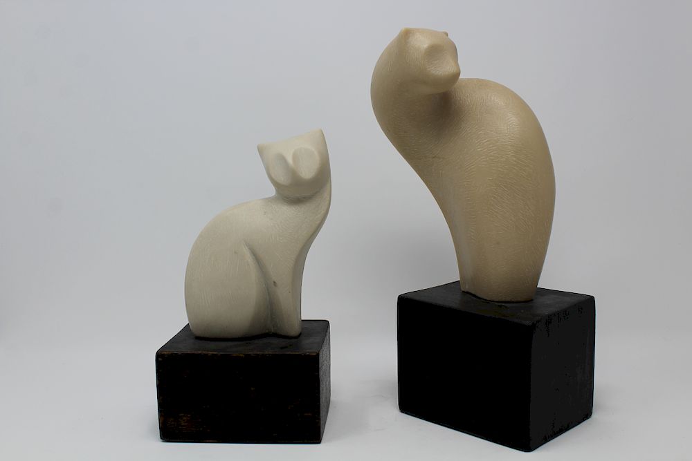 Appraisal: Joseph Martinek - Cat Sculptures Joseph Martinek United States Czech