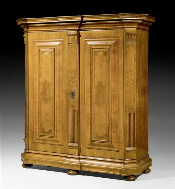 Appraisal: AN ARMOIRE called Kissenschrank Baroque Lucerne circa Molded cherry and