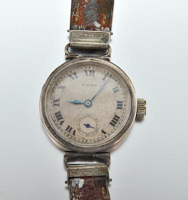 Appraisal: A Vintage Sterling Silver Rolex Watch ca 's Round sterling