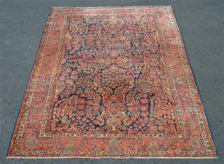 Appraisal: Antique Floral and Urn Oriental Room Size Rug '- x