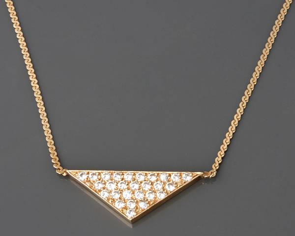 Appraisal: A k gold and diamond necklace estimated total diamond weight