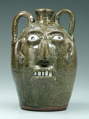 Appraisal: B B Craig face jug Burlon B Craig - two