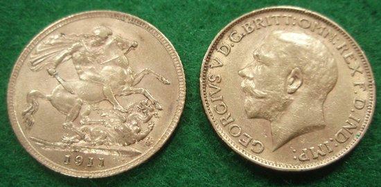 Appraisal: Two George V sovereigns