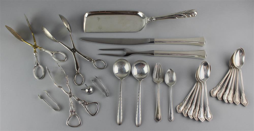 Appraisal: GORHAM SILVER CRUMBER AND A GROUP OF MISCELLANEOUS SILVER AND