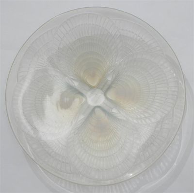 Appraisal: Coquilles No ' Model No a Lalique opalescent glass plate