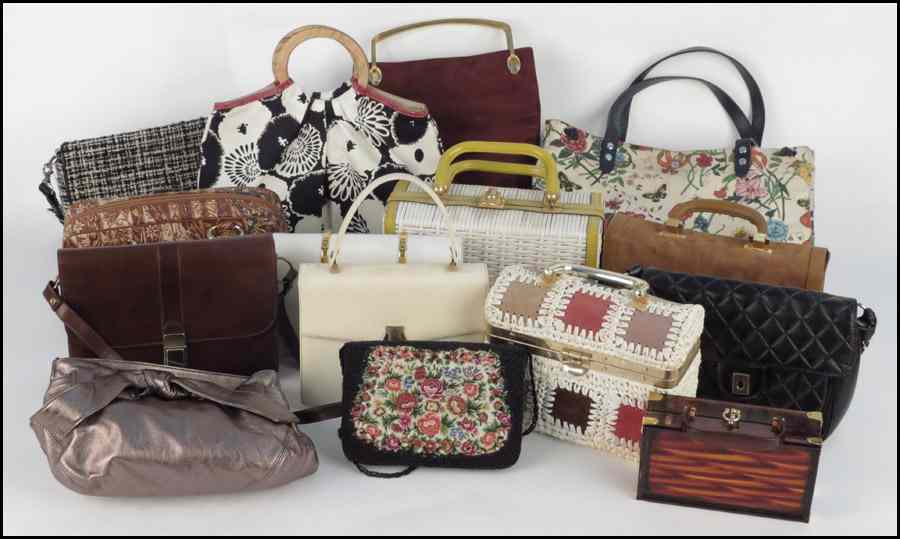 Appraisal: COLLECTION OF HANDBAGS Largest H '' W '' D ''