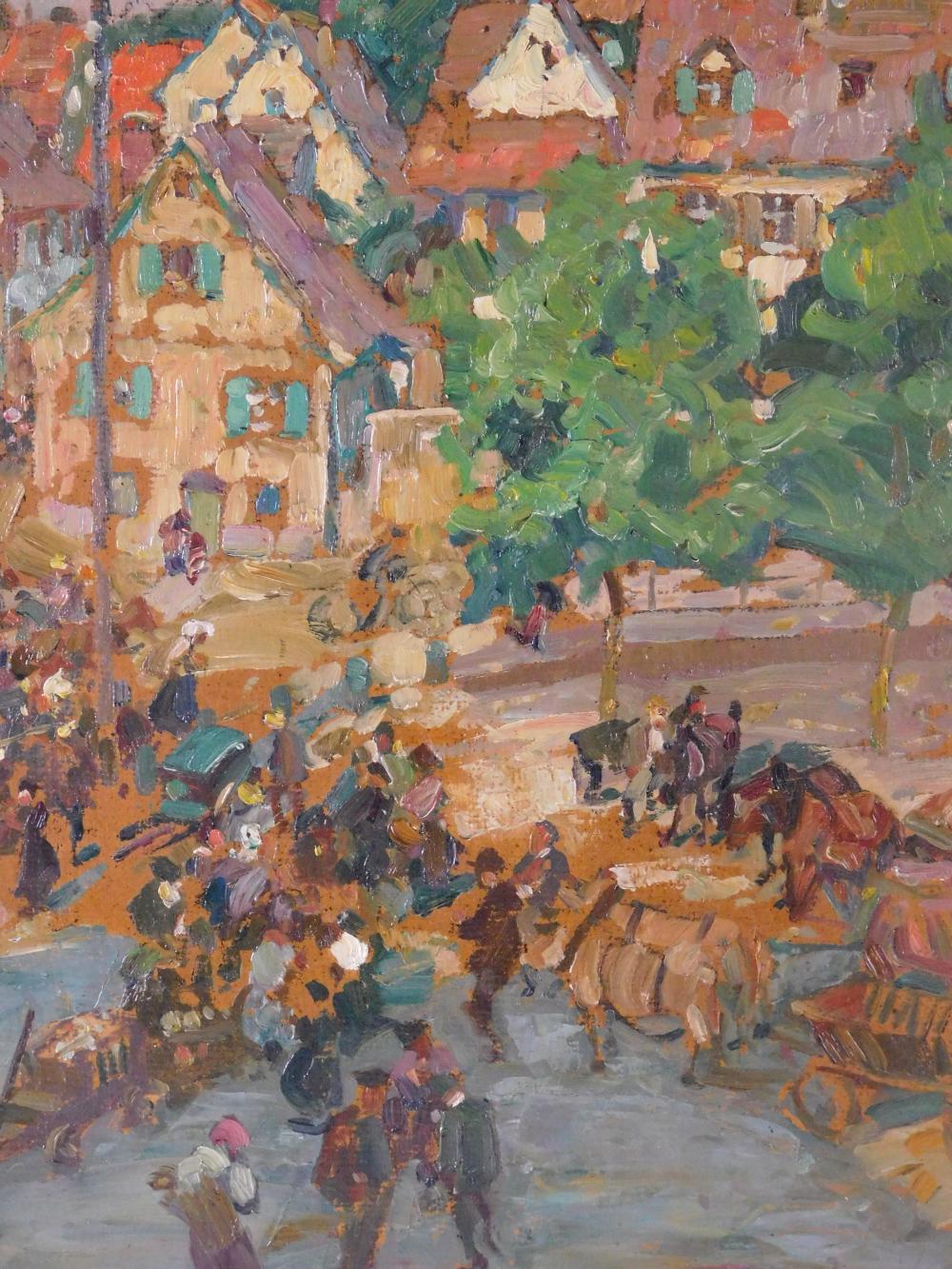 Appraisal: Otto Antoine German - oil on panel Continental village scene