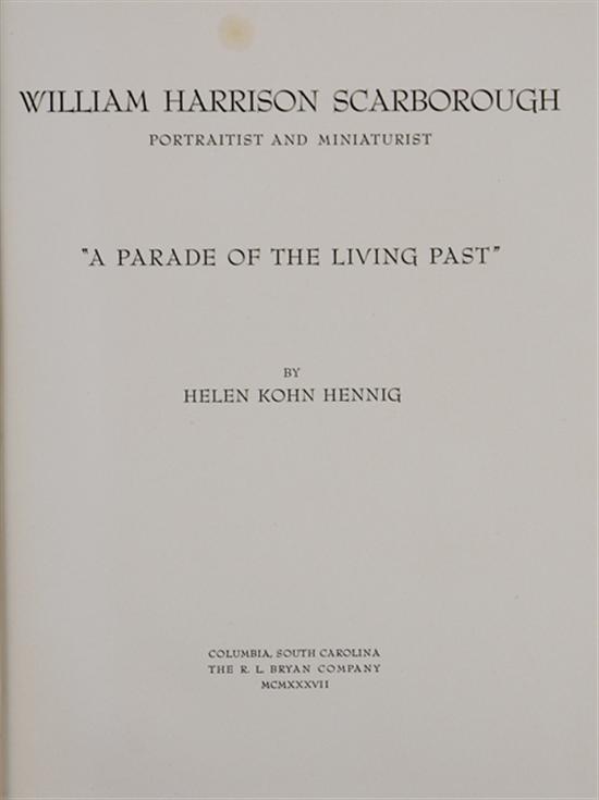 Appraisal: Book Rare South Carolina art of Scarborough Hennig Helen Kohn