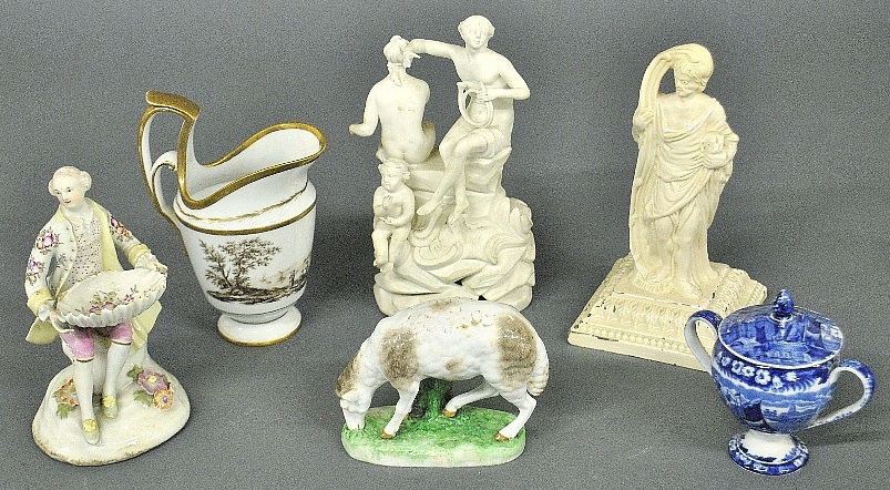 Appraisal: - Misc group of porcelains to incl a Chelsea sheep