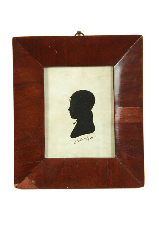 Appraisal: SILHOUETTE American st quarter- th century Hollow cut portrait of