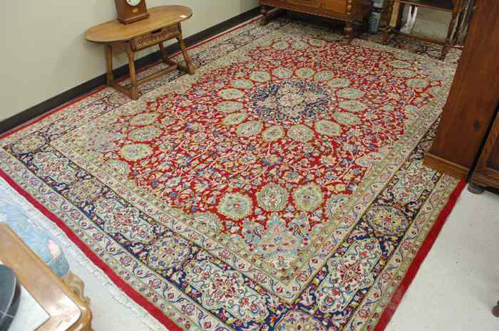 Appraisal: PERSIAN KERMAN CARPET Kerman Province southwestern Iran central medallion and