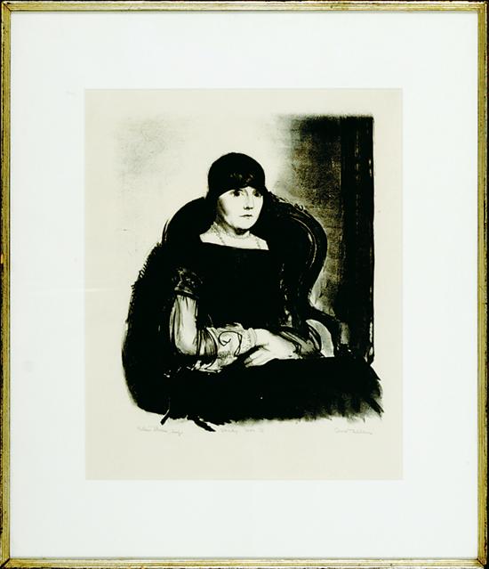 Appraisal: George Wesley Bellows New York - STUDY MRS R lithograph