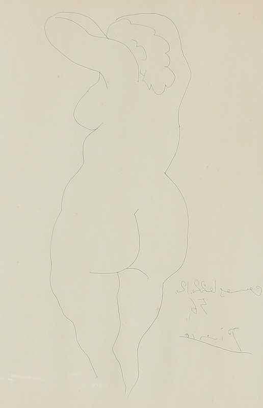 Appraisal: PICASSO Pablo AFTER Spain - ''Femme Vue De Dos'' Drypoint