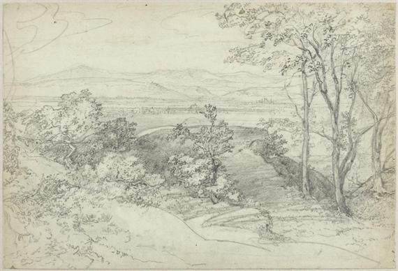 Appraisal: SALATHE FRIEDRICH Binningen Basel - Paris Wooded hilly landscape with