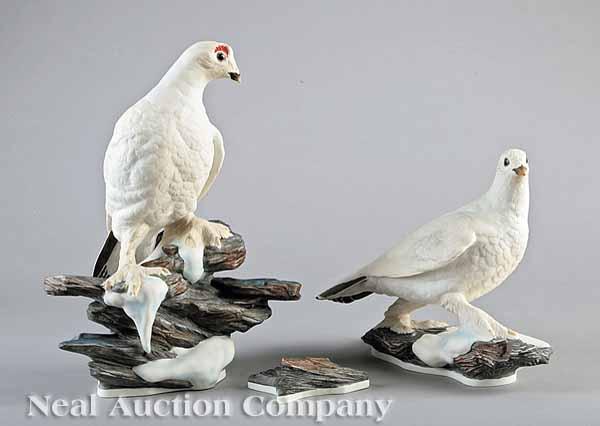 Appraisal: A Pair of Boehm Porcelain Ptarmigan Male and Female Figures