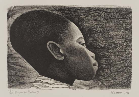 Appraisal: ELIZABETH CATLETT - Negro es Bello I Lithograph x mm