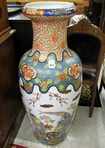 Appraisal: LARGE CHINESE PORCELAIN FLOOR VASE the exterior decorated with hand