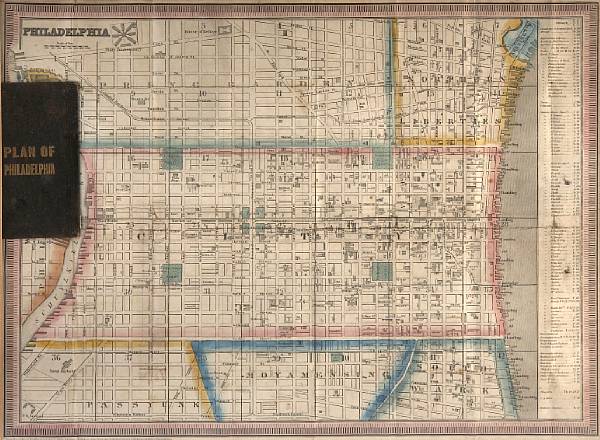 Appraisal: MAP PHILADELPHIA Tanner H S Philadelphia Copper engraved map with