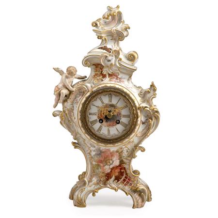 Appraisal: KPM Gilt Decorated Porcelain Mantel Clock Estimate -