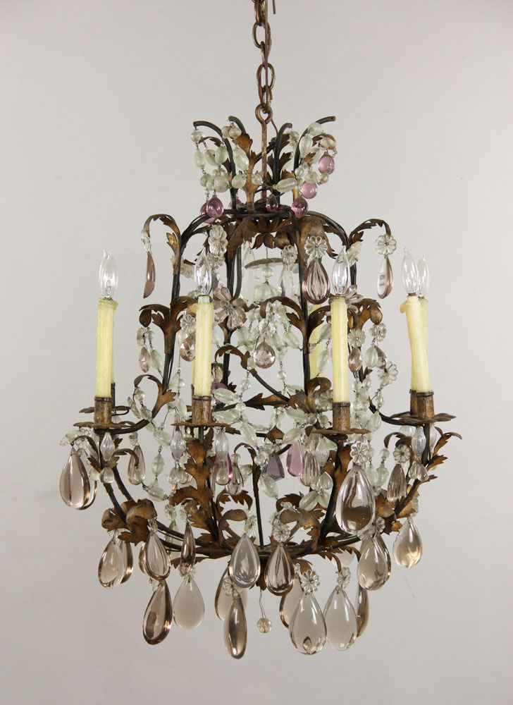 Appraisal: - th th C Italian Rock Crystal Chandelier Late th