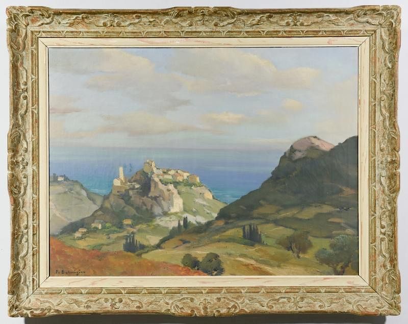 Appraisal: Balmigere O C landscape with sea Paul Marcel Balmigere French