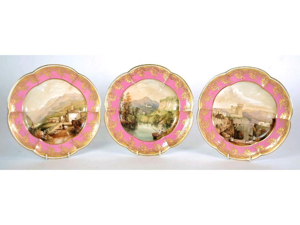 Appraisal: NINE PIECE LATE NINETEENTH CENTURY HAND PAINTED PORCELAIN DESSERT SERVICE