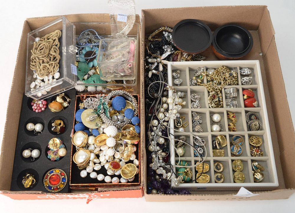 Appraisal: Two Box Lots of Costume Jewelry to include pieces signed