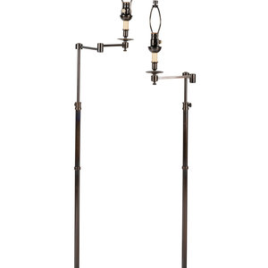 Appraisal: A Pair of John Boone Swing-Arm Floor Lamps Designed by