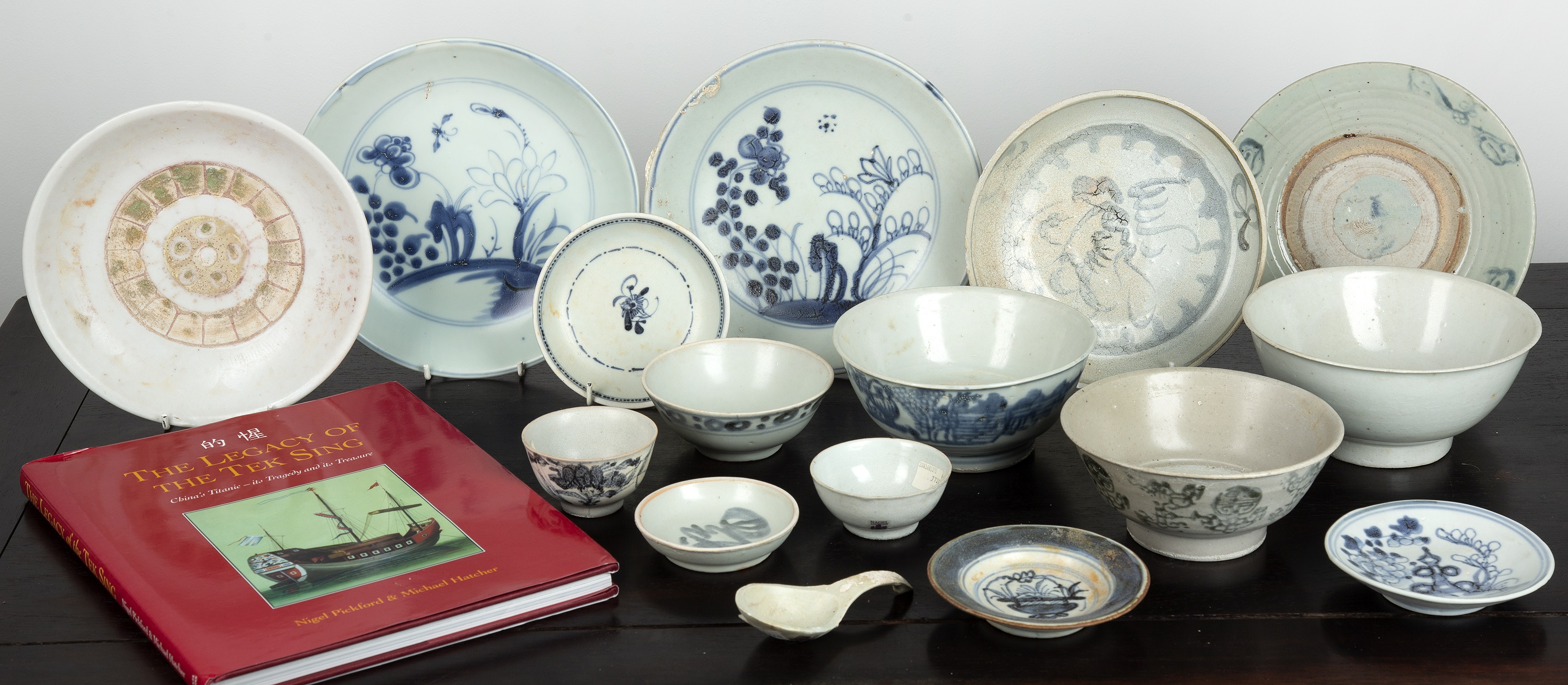 Appraisal: Collection of Tek Sing cargo porcelainChinese th Century including various