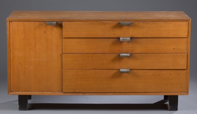 Appraisal: George Nelson and Associates Walnut Cabinet Manufactured by Herman Miller