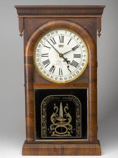 Appraisal: TERRY S PATENT-ANSONIA Shelf clock with calendar in rosewood case