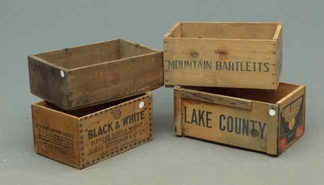 Appraisal: Lot four vintage advertising crates