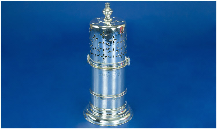 Appraisal: Victorian Silver Lighthouse Sugar Caster Of Plain Form Standing On