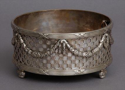 Appraisal: BOINTABURET SILVER BOWL IN THE LOUIS XVI-STYLE The cylindrical bowl