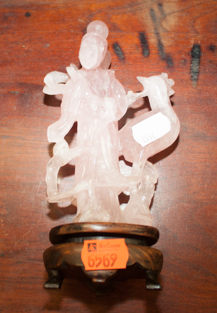 Appraisal: Oriental carved hardstone figure Undernumber