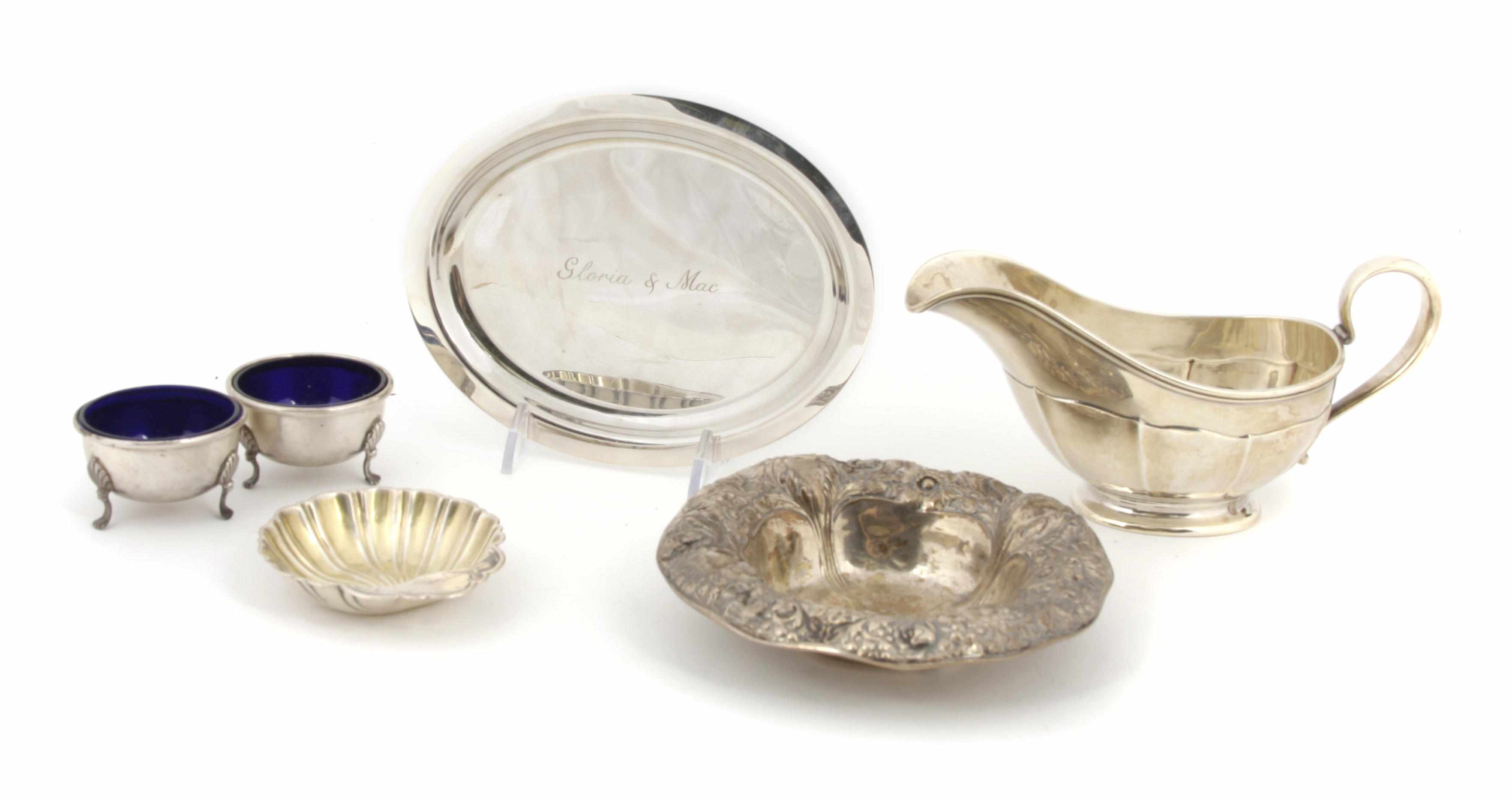 Appraisal: An assembled group of sterling silver hollowware th centuryComprising Arthur