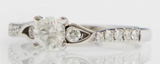 Appraisal: Lady's K White Gold Dinner Ring with a cara Lady's