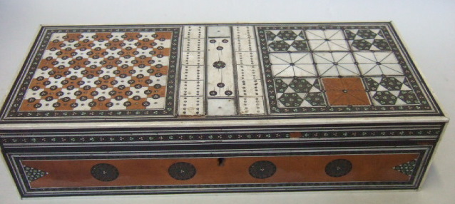 Appraisal: A Middle Eastern games compendium early th century the marquetry