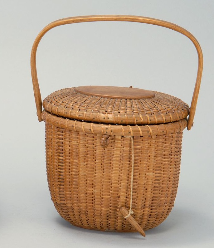 Appraisal: JOSE FORMOSO REYES NANTUCKET BASKET PURSE Circa Signed on bottom