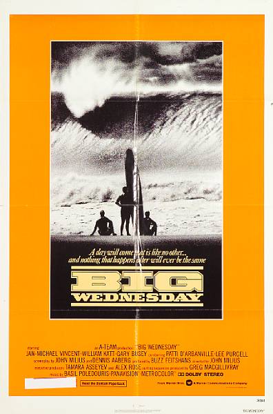 Appraisal: A Big Wednesday movie poster American for the John Milius