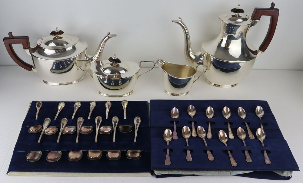 Appraisal: SILVER Italian Silver and Sterling Hollow Ware and Flatware Includes