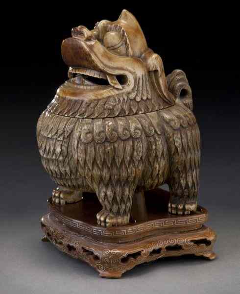 Appraisal: Chinese carved ivory unicorn shaped censer International shipping IS NOT