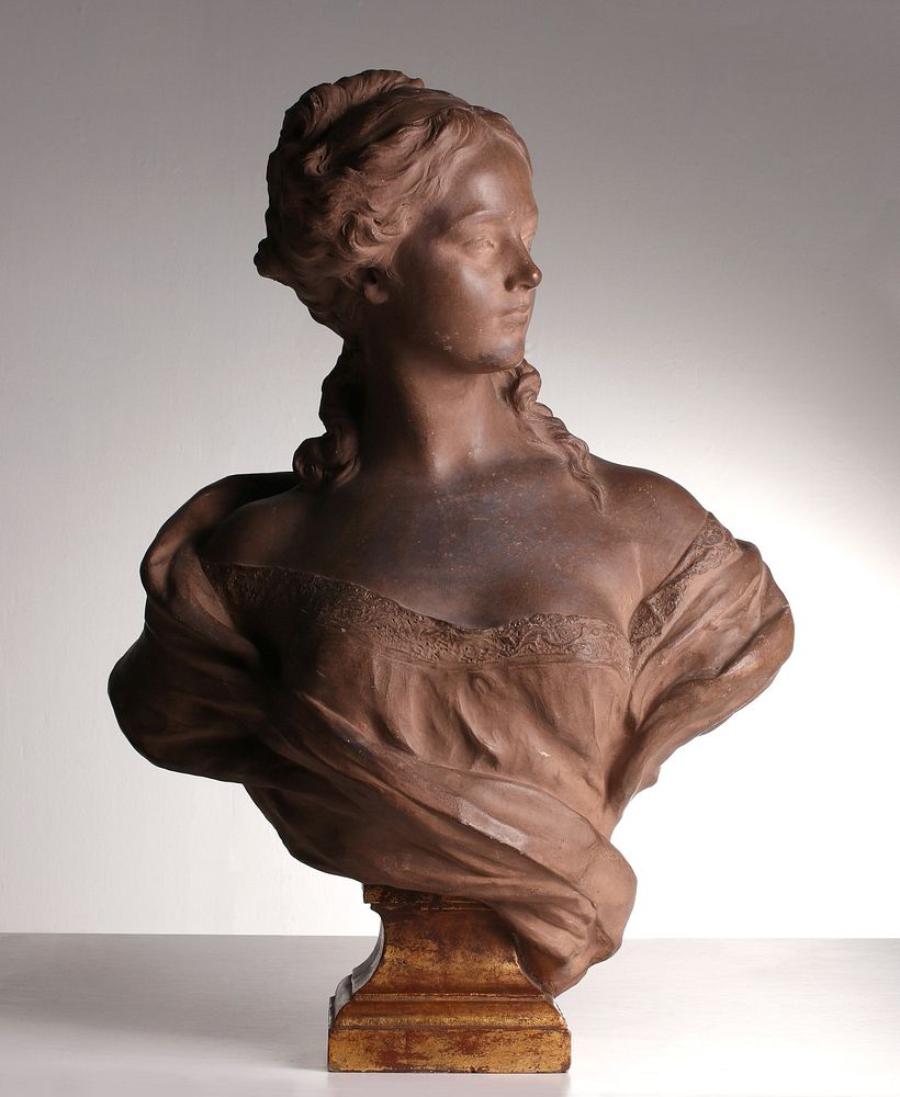 Appraisal: A LATE TH CENTURY FRENCH SCHOOL TERRA COTTA BUST Late