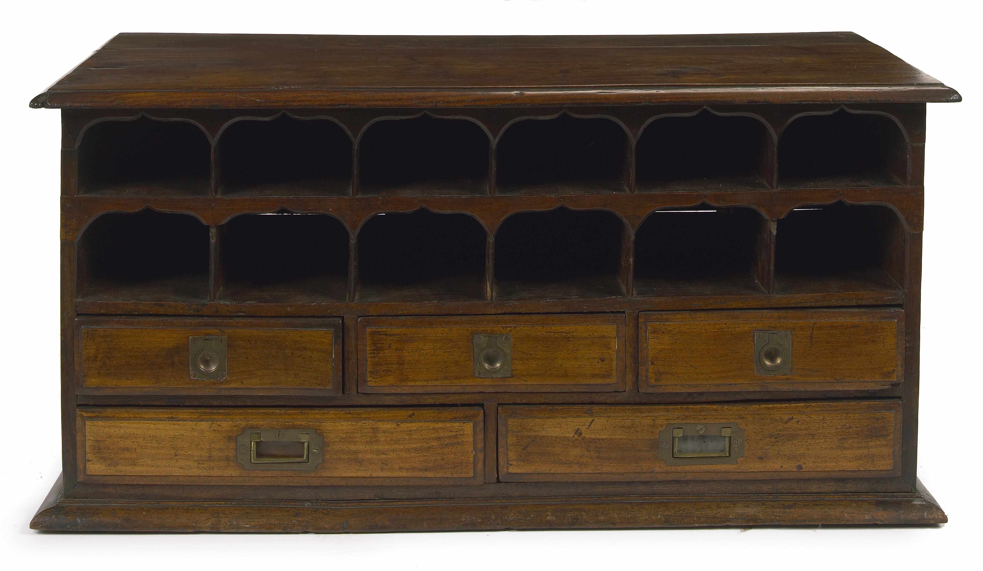 Appraisal: A Chinese export hardwood low cabinet late th early th