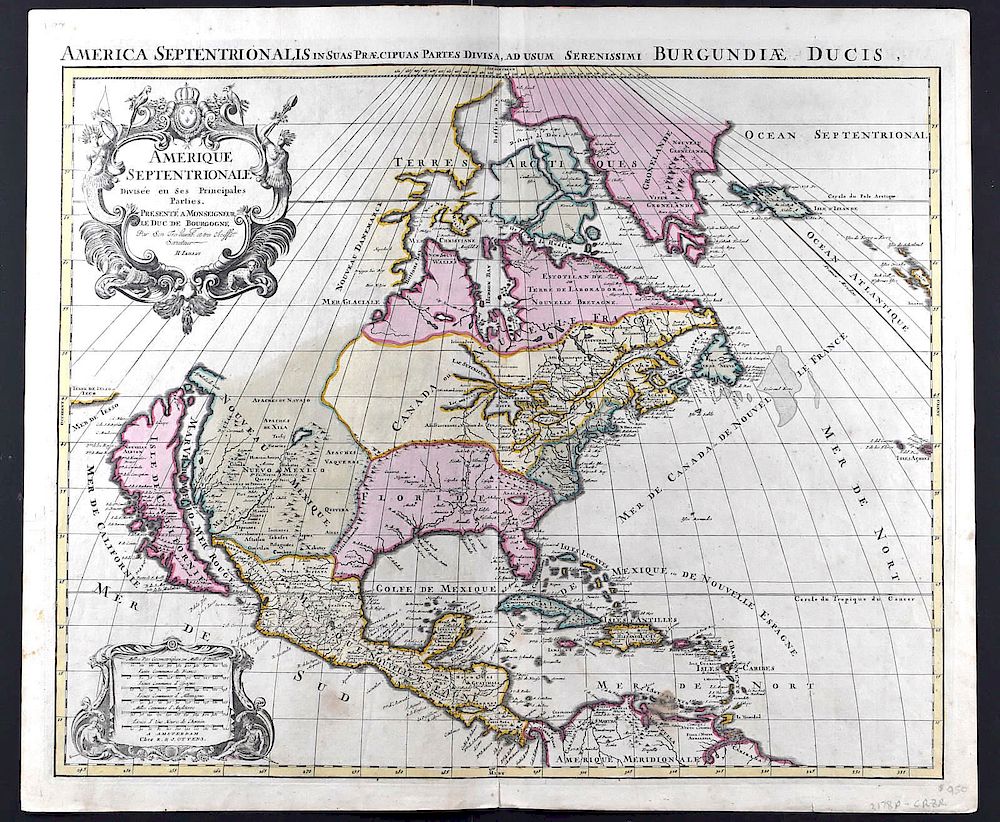 Appraisal: Hubert Jaillot Map of North America California as an Island